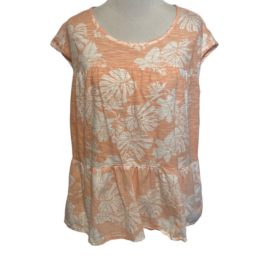 Style & Co. Peach Floral Blouse